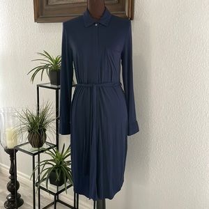 Tommy Bahama Navy Jersey Knit T-Shirt Belted Dress M